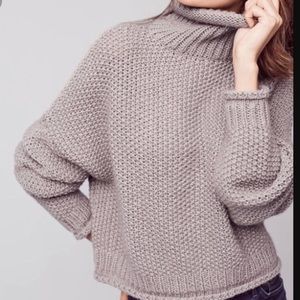 Anthropologie Moth chunky grey sweater